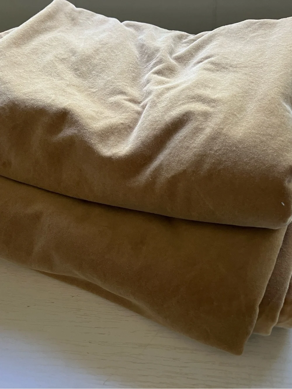 IKEA SANELA Curtains, 1 pair, beige-yellow/with heading tape, 55x84 